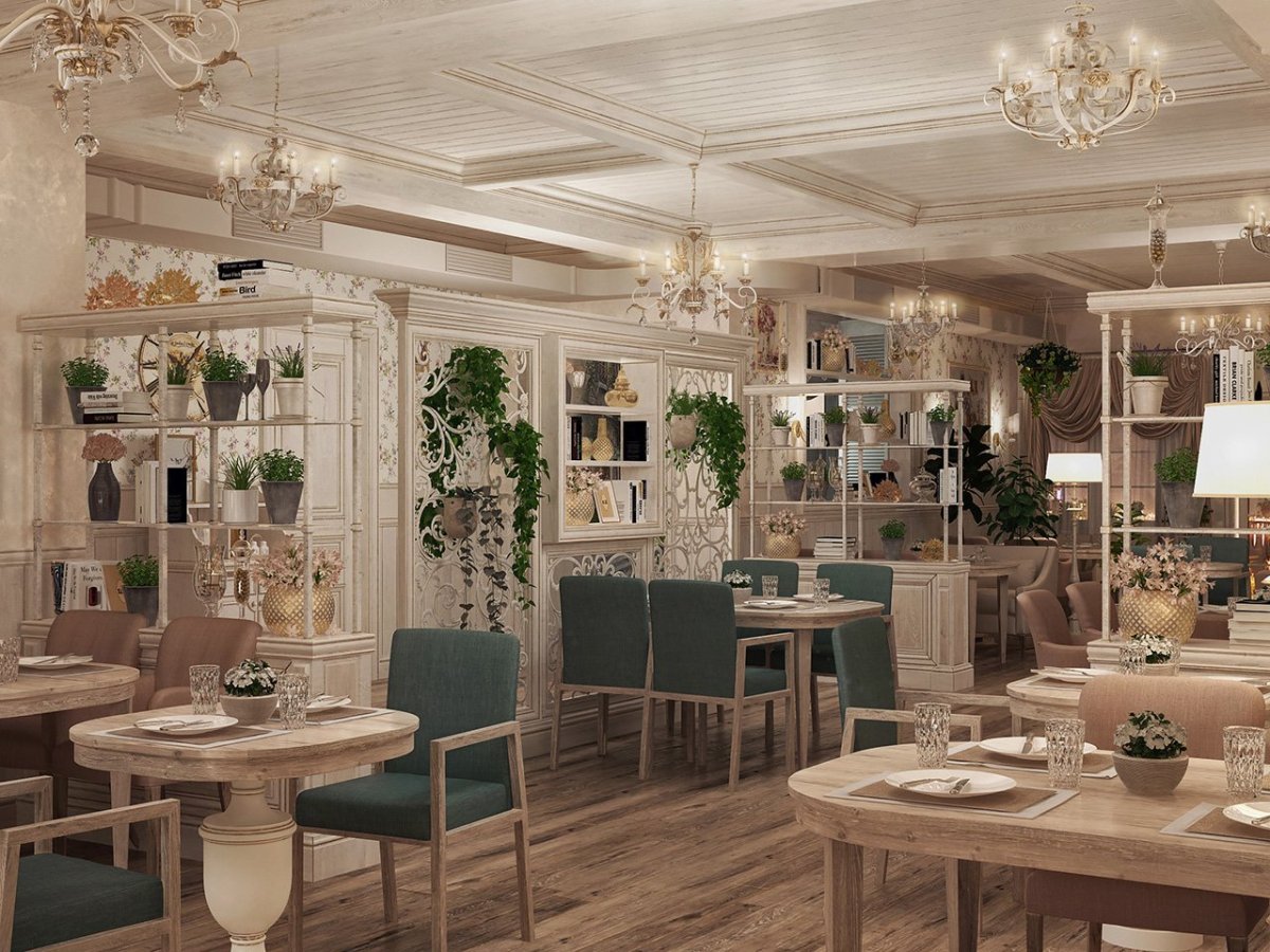 Интерьер кафе в стиле Прованс