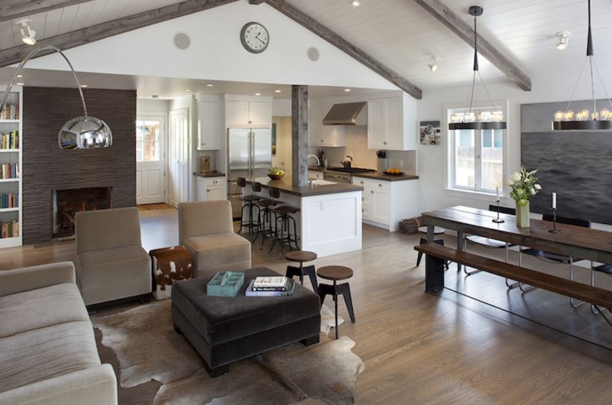 Кухня в одноэтажном доме