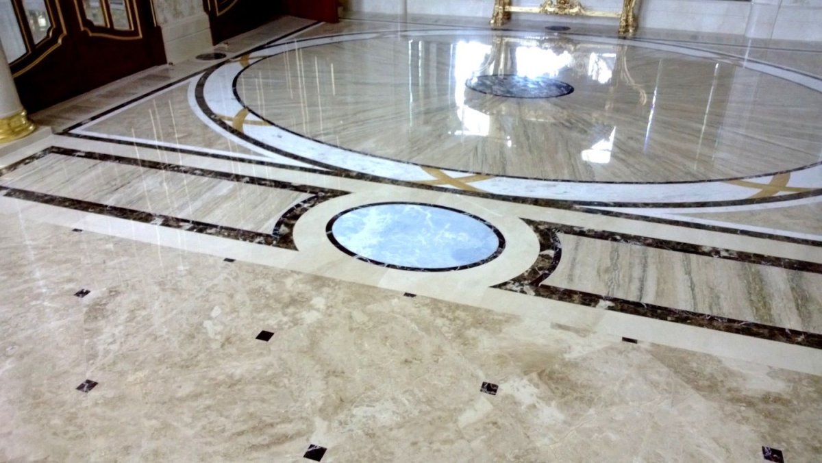 Наливной пол под мрамор