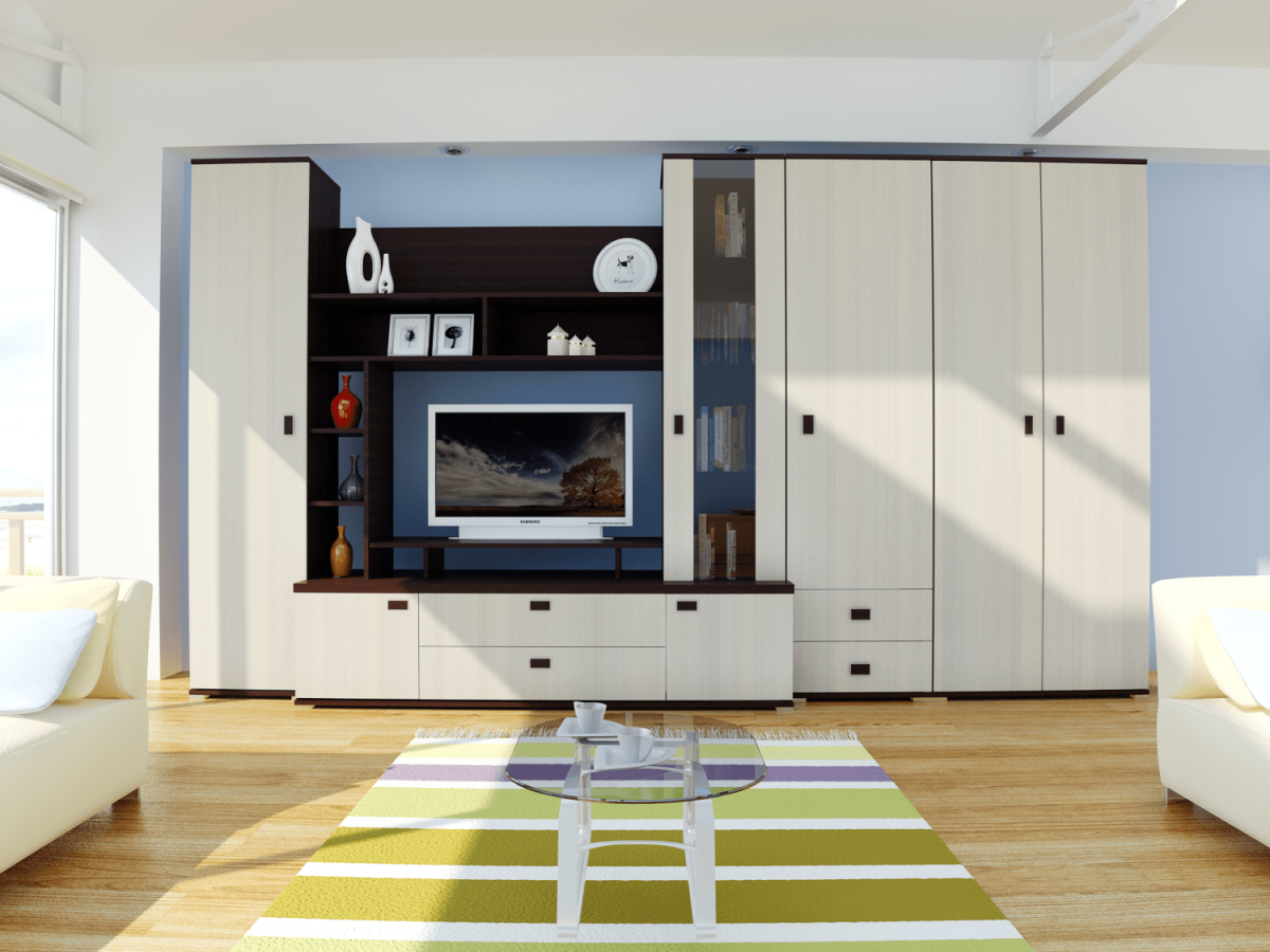 Стенка 4 метра с большим шкафом