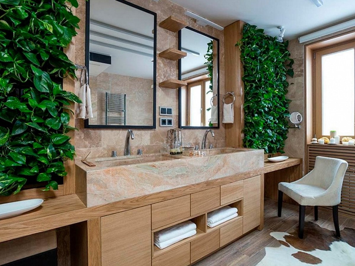 Ванная комната экостиль