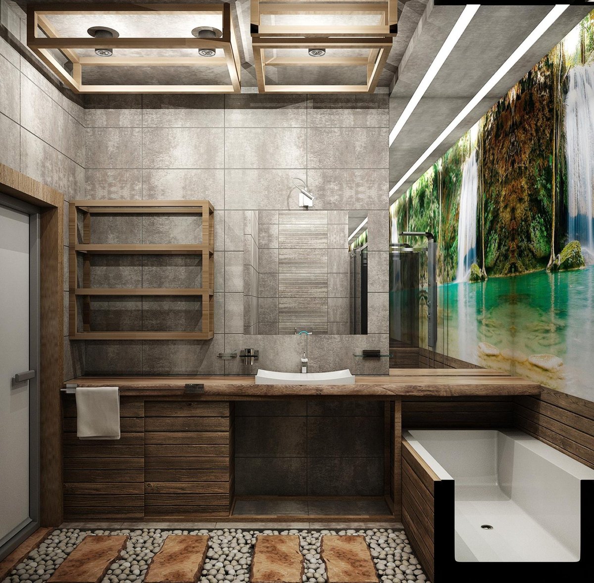 Туалет в эко стиле