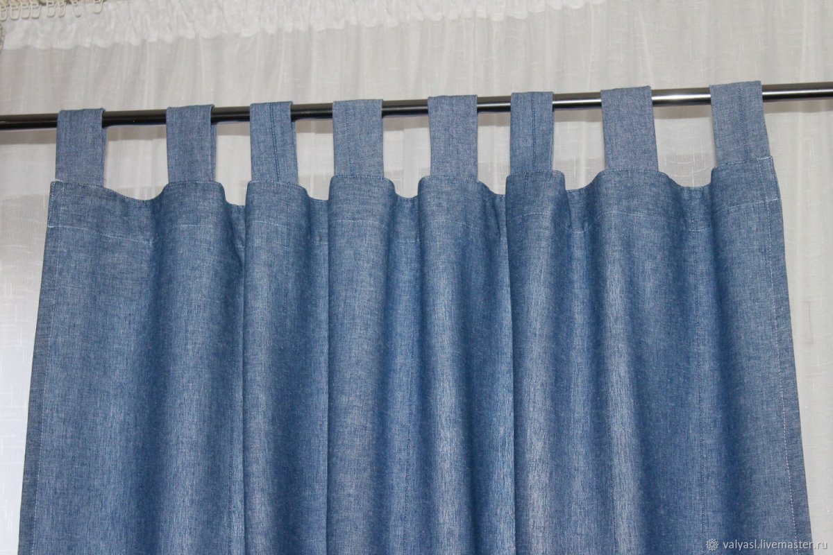 Пошив штор на петлях с липучками