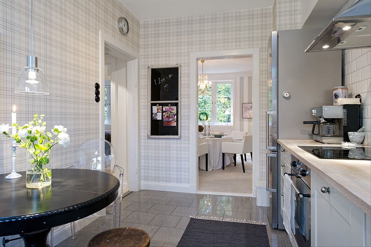 Обои в скандинавском стиле для кухни