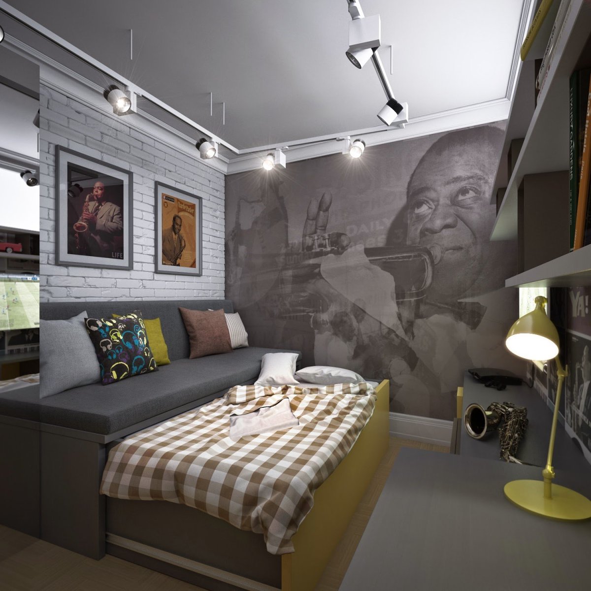 Освещение в комнате подростка мальчика