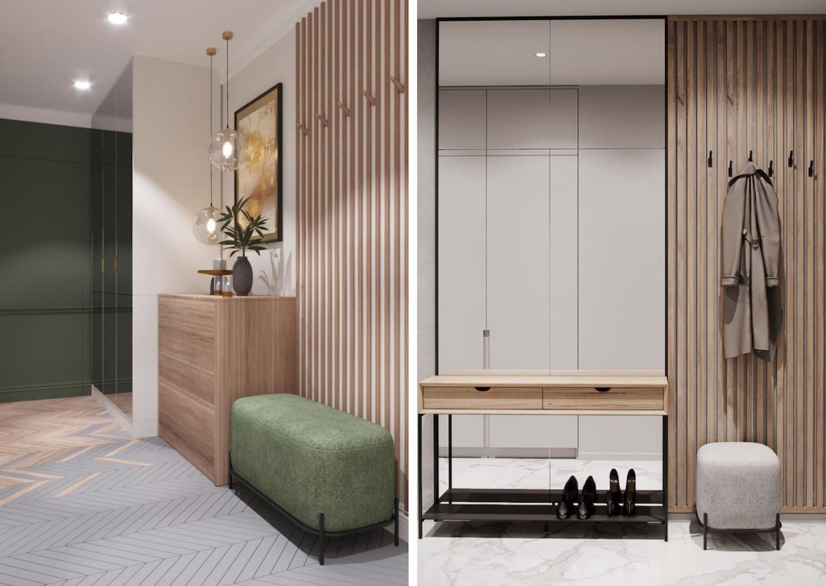 Модные обои в узкий коридор 2022