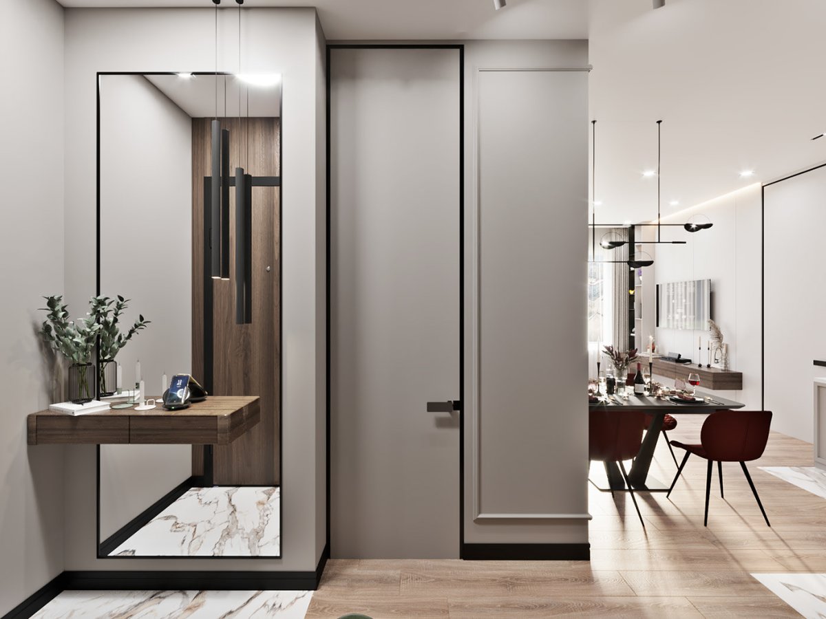 Стильный интерьер прихожей