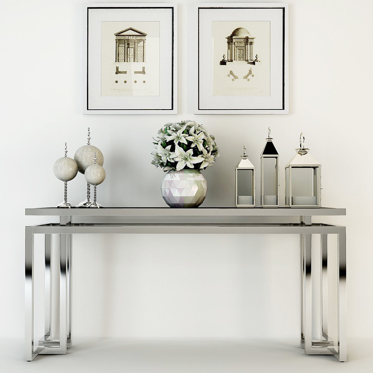 Холл с консольными столиками