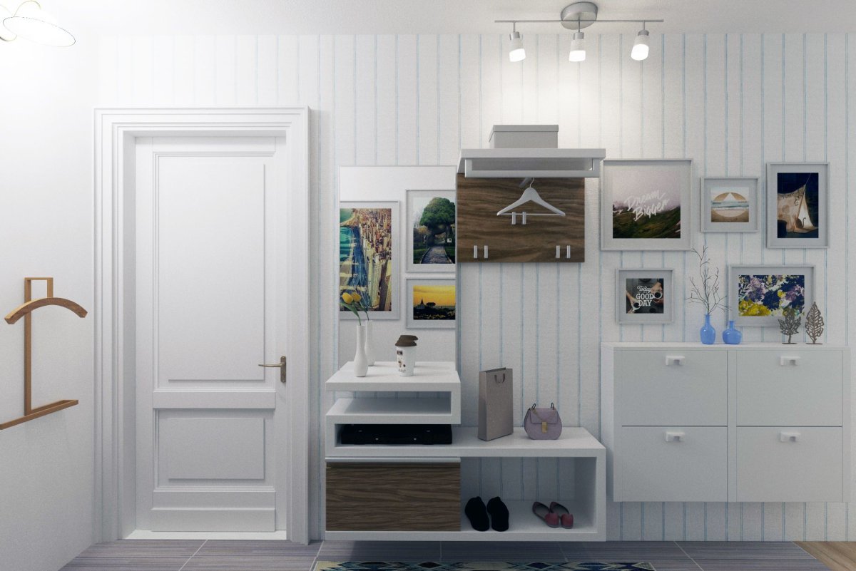 Прихожая икеа серая