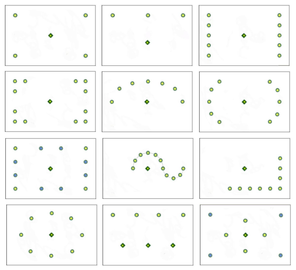 Расположение лампочек на натяжном потолке