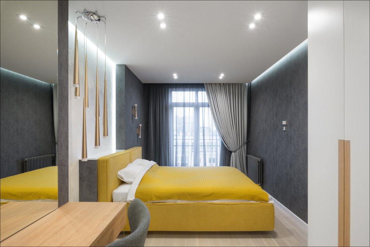 Встроенные светильники потолочные в интерьере