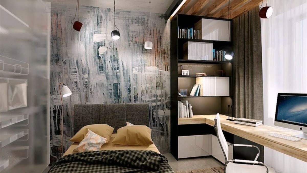 Спальня-кабинет в одной комнате