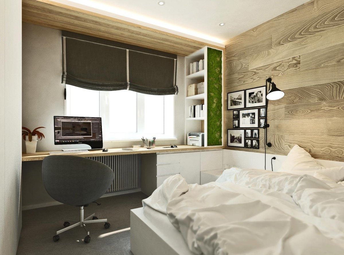 Рабочее место в спальне