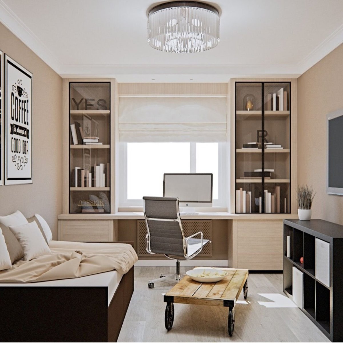 Спальня совмещенная с кабинетом