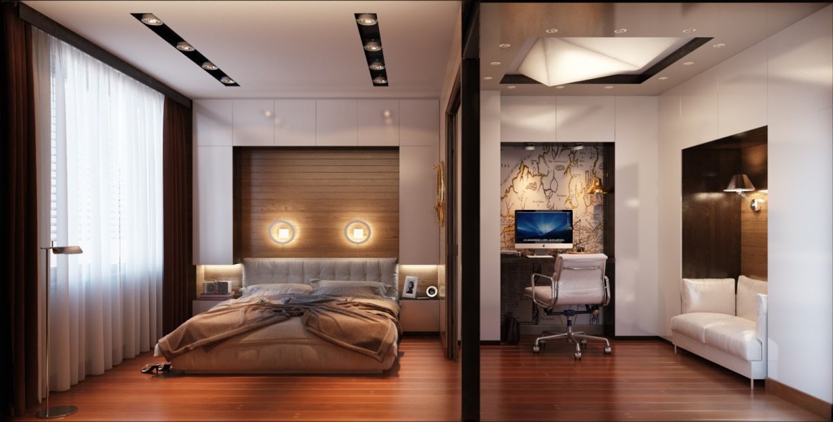 Зонирование комнаты столом