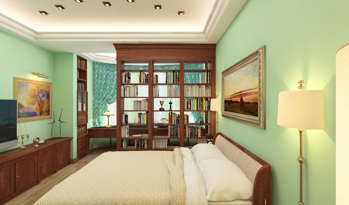 Зонирование спальни