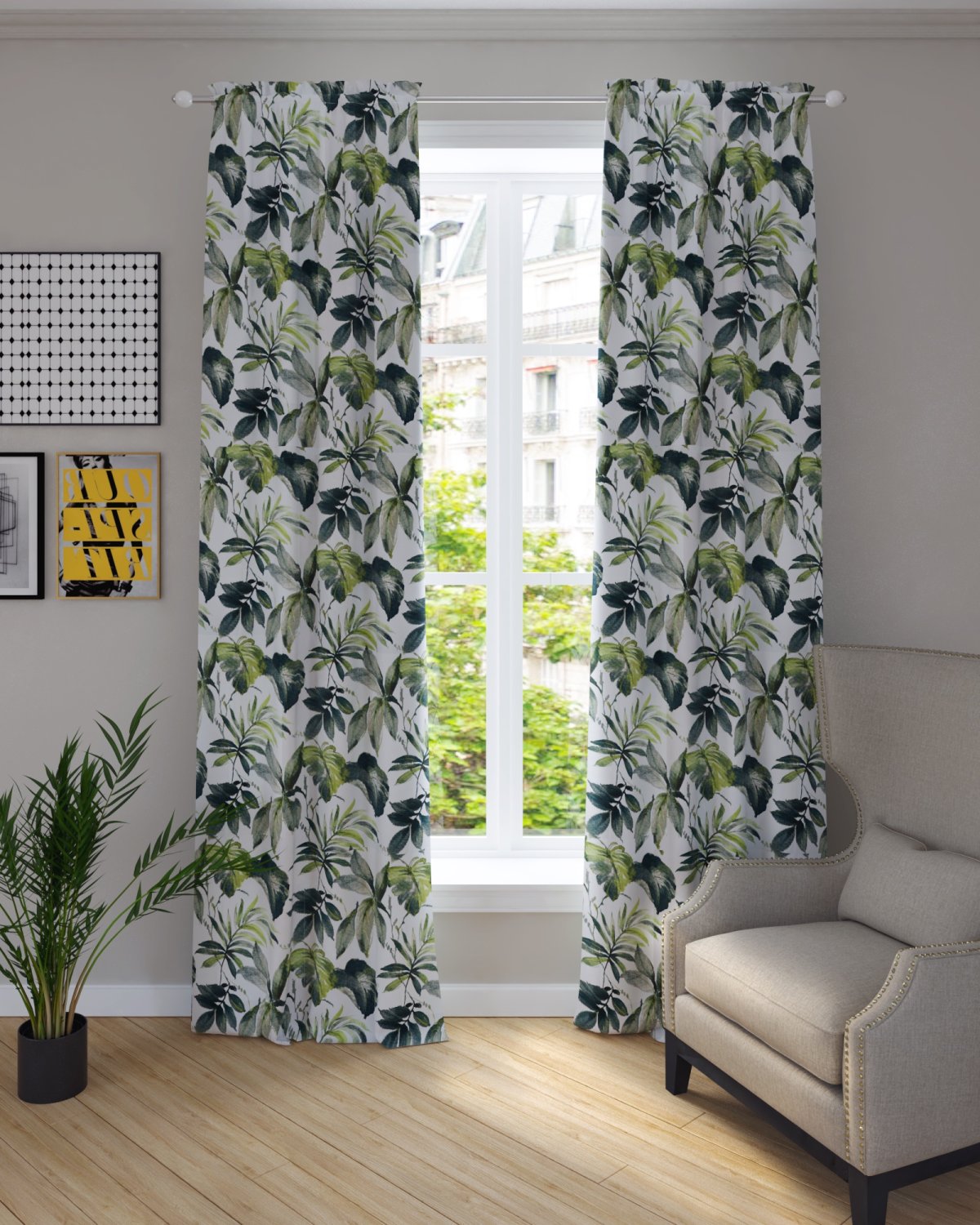 Леруа Мерлен шторы зеленые