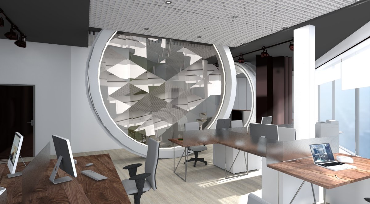 Потолок офисы лофт