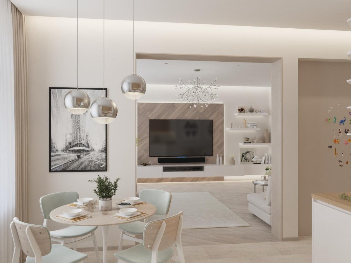 Шикарные арки между кухней и гостиной