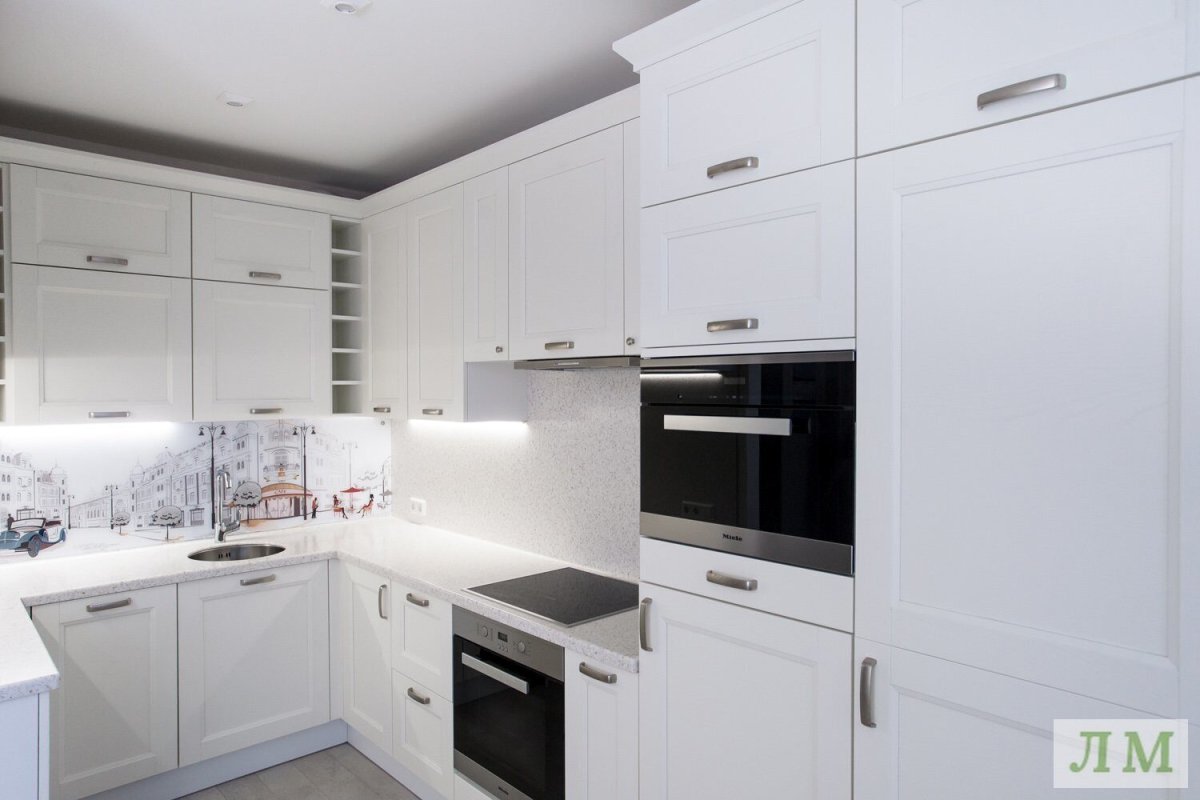 Кухня белый глянец