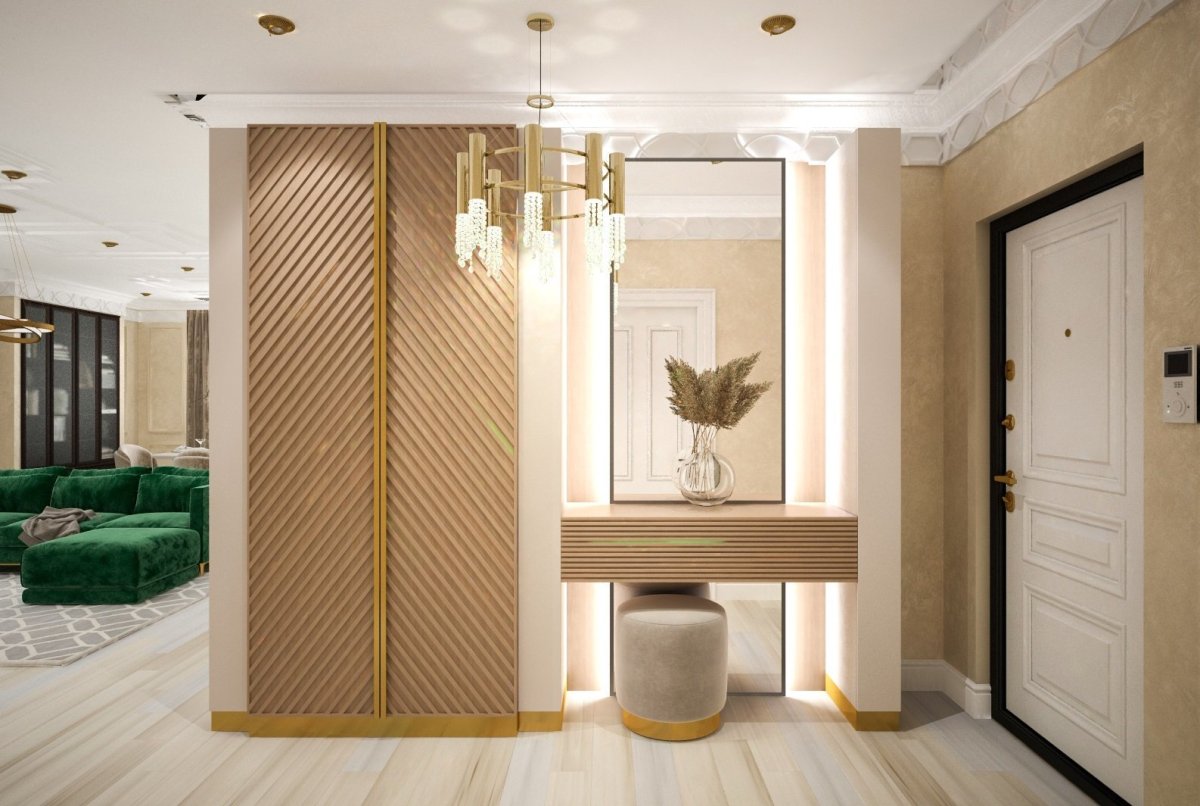 Рейки в классическом интерьере