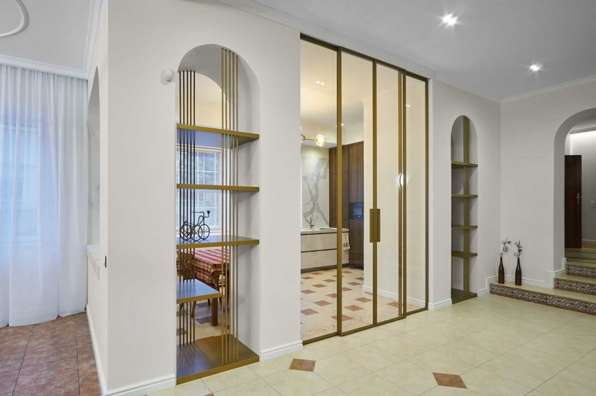 Декоративные стеклянные перегородки