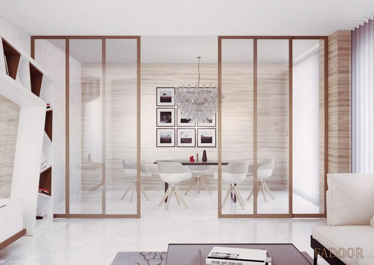 Перегородка для зонирования кухни и прихожей