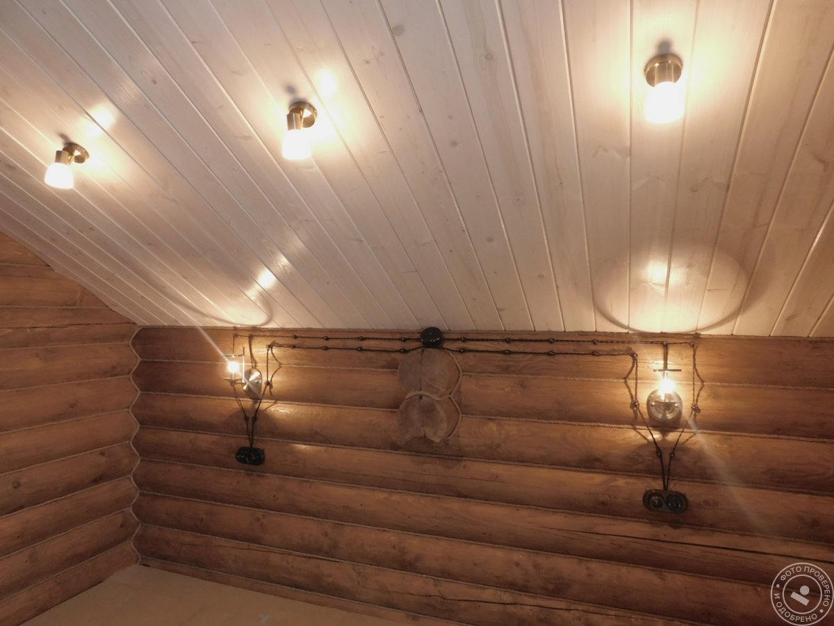 Освещение в деревянном доме