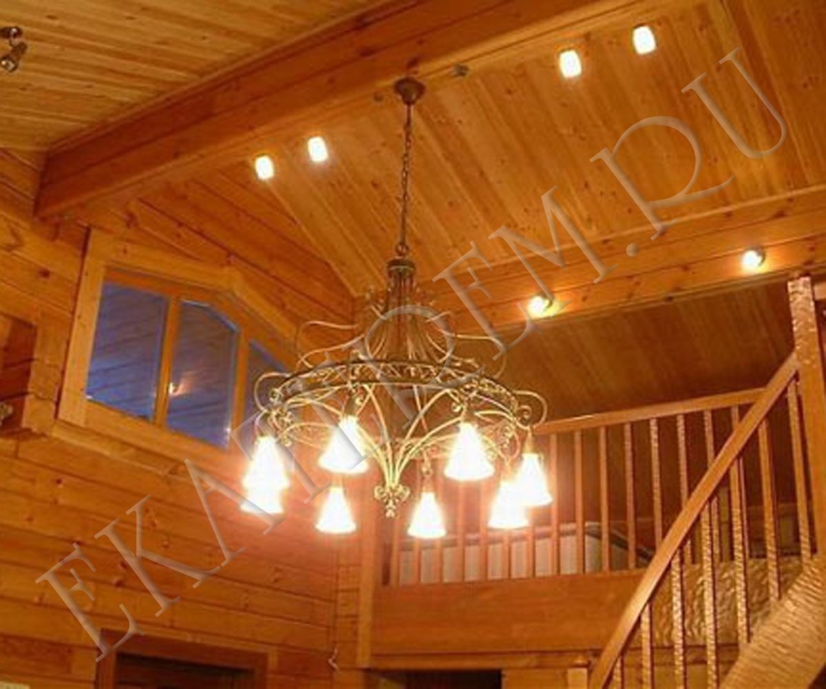 Люстра в деревянный дом
