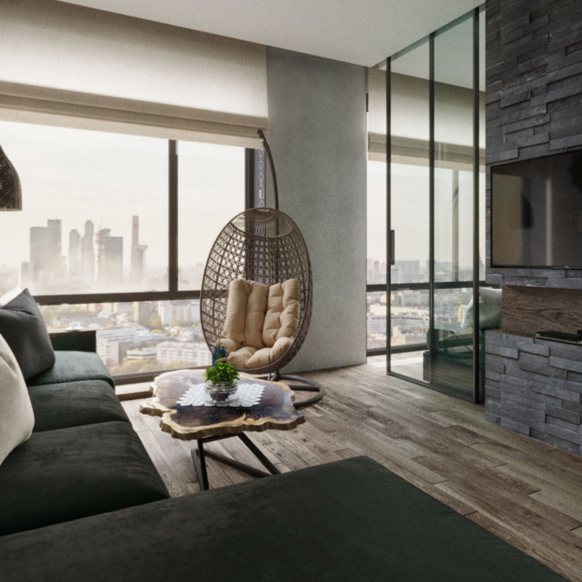 Гостиная в стиле Бали