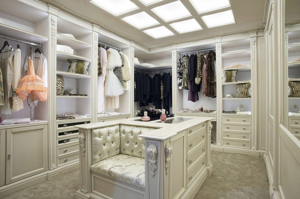 Шикарные гардеробные комнаты