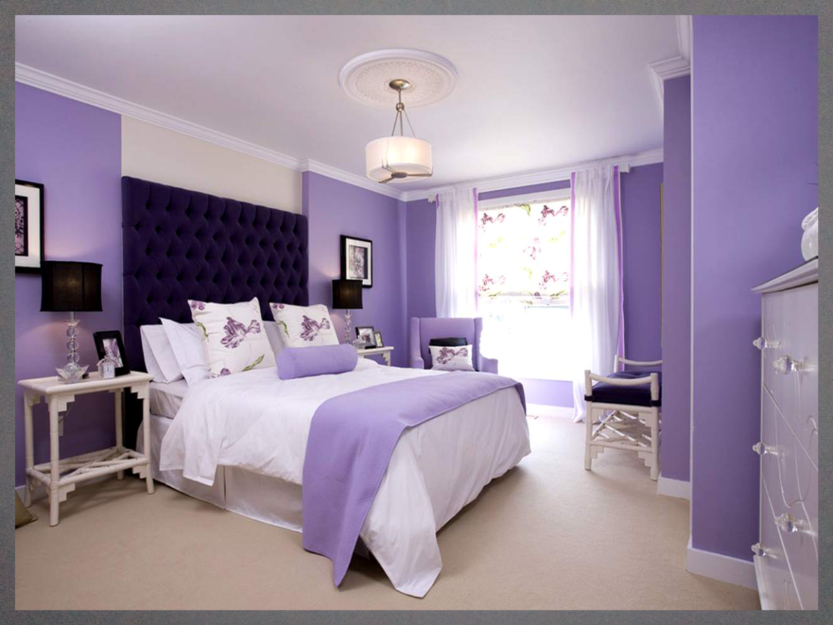 Лавандовый цвет стен