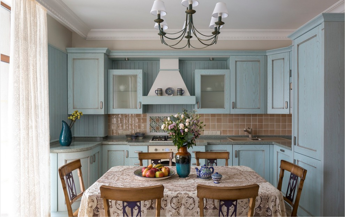 Кухня Прованс зеленая Лорен