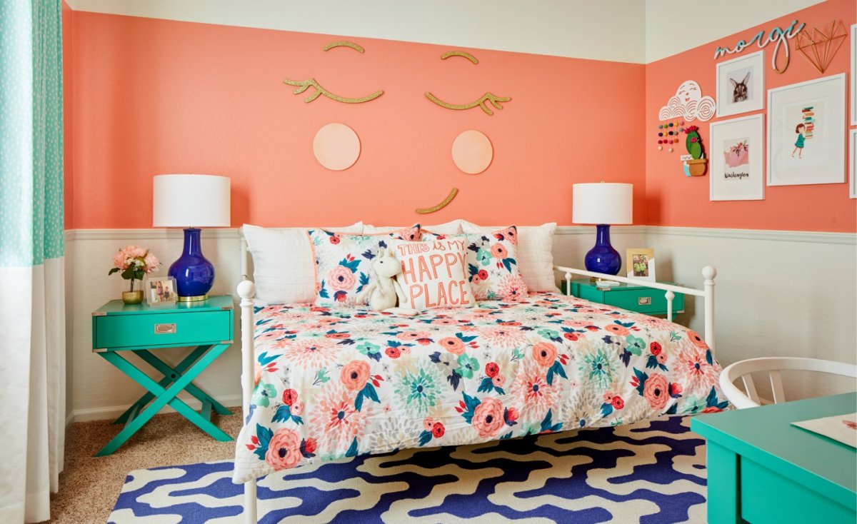 Разноцветные стены в детской