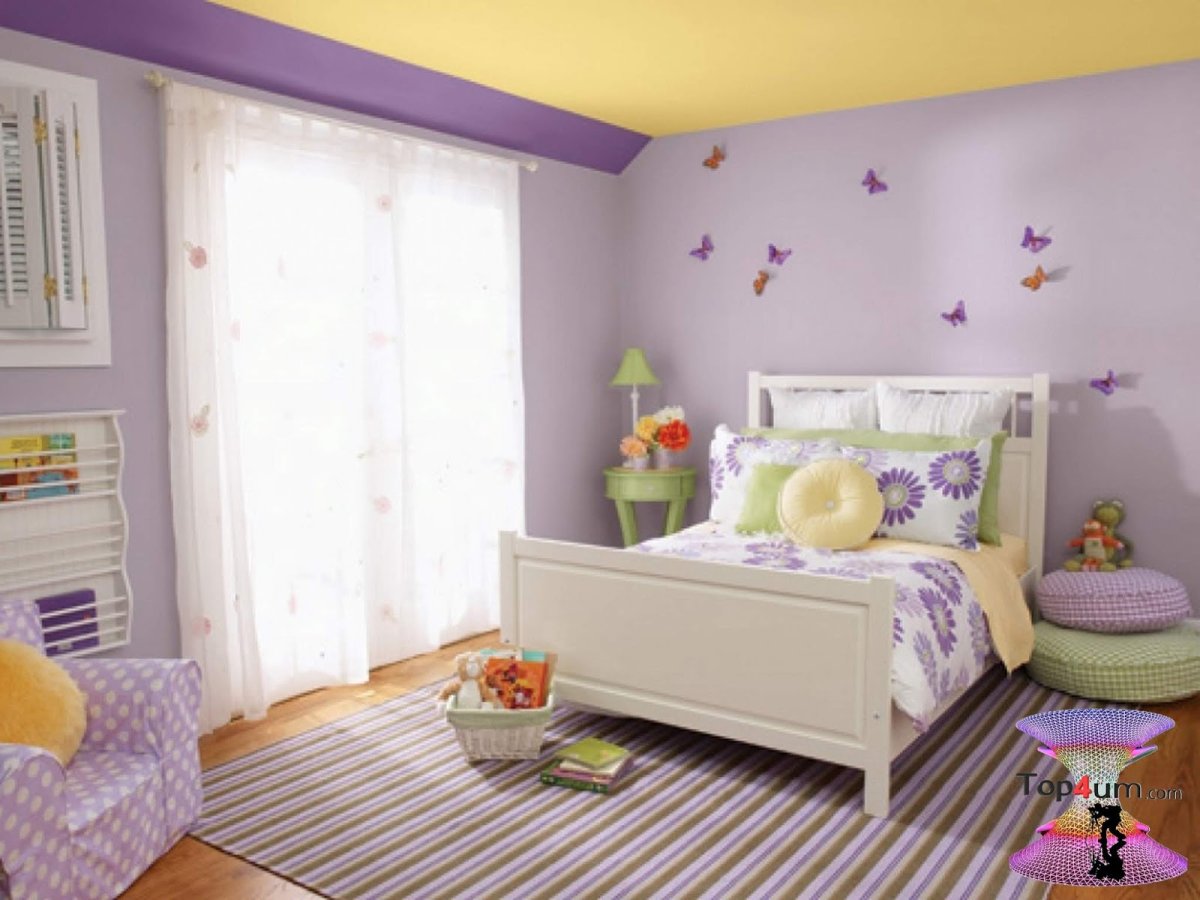 Дизайн стен для детской комнаты девочке
