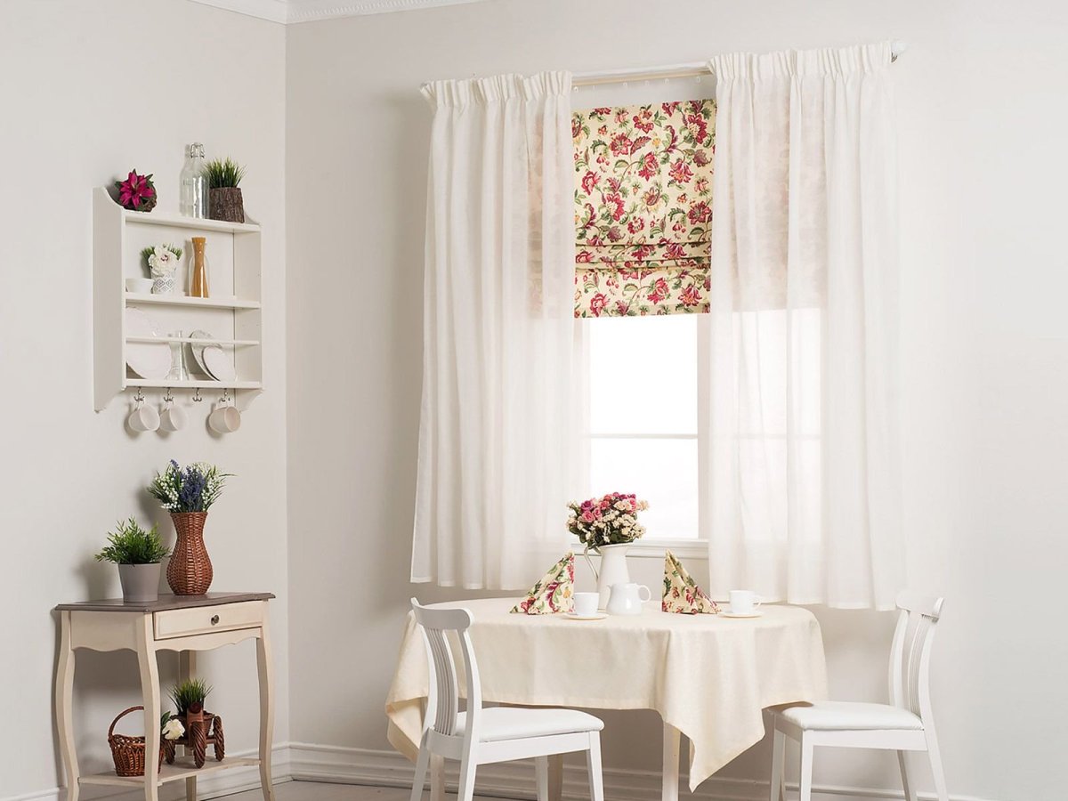 Римская штора в стиле Прованс