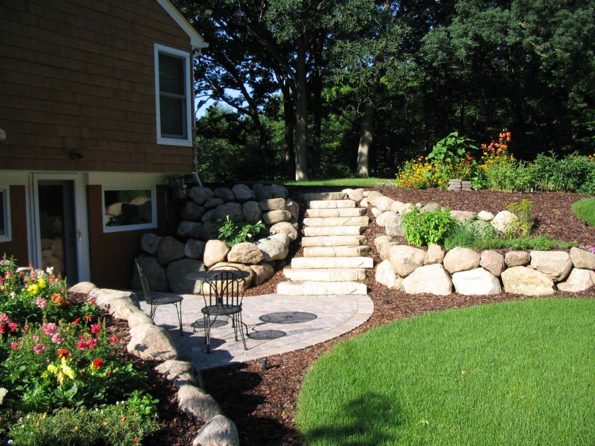 Каскад подпорных стенок