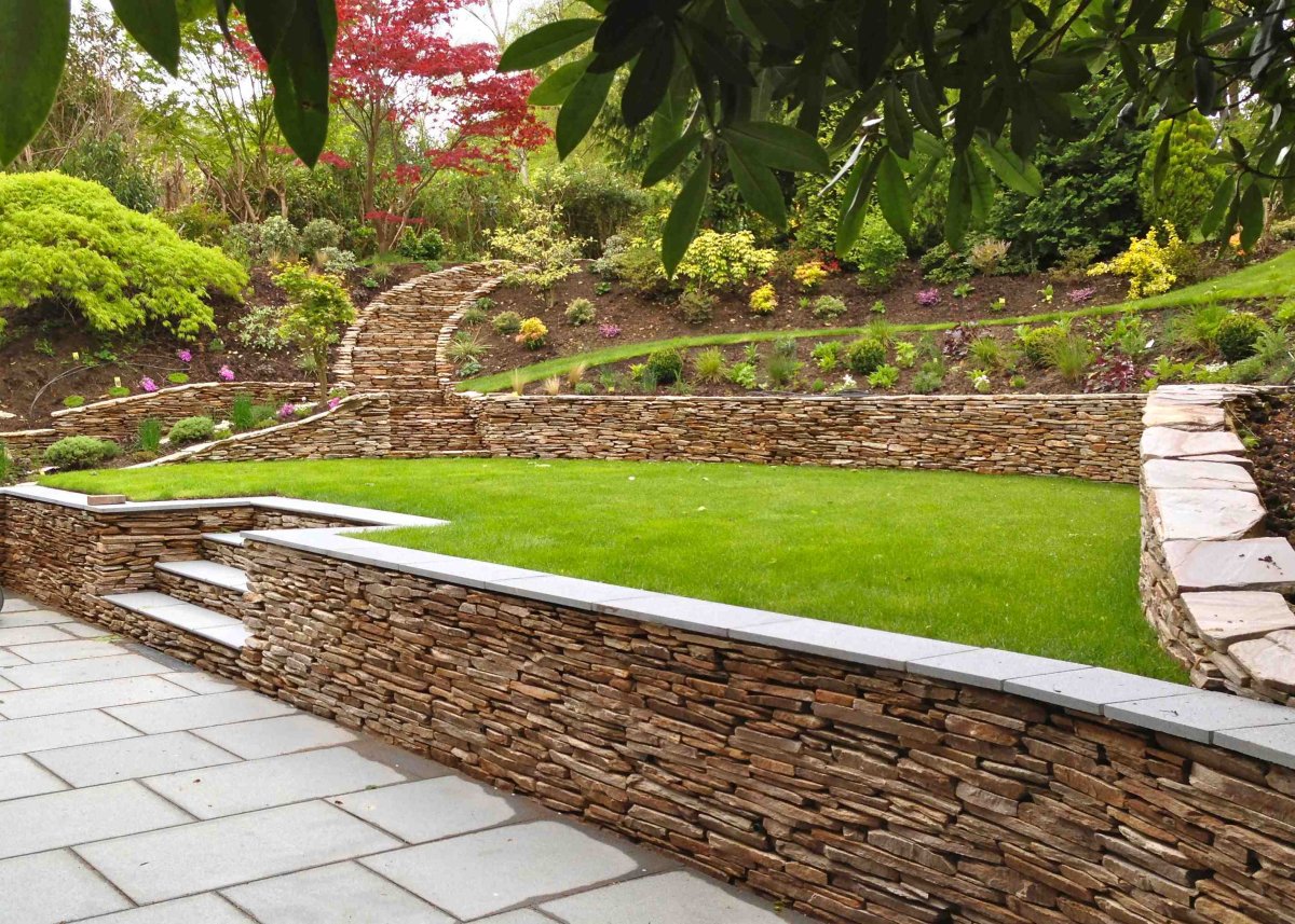 Террасирование склонов габионами