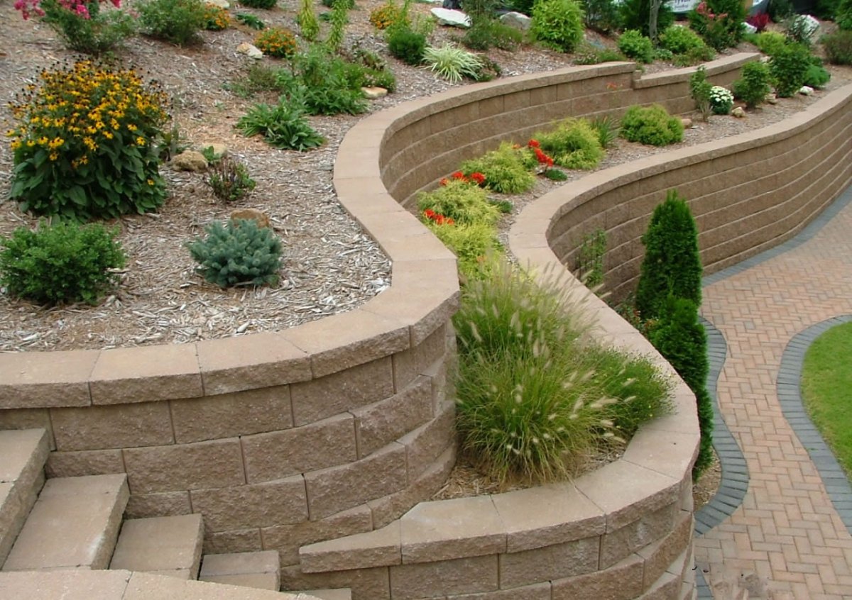 Террасирование участка подпорные стены