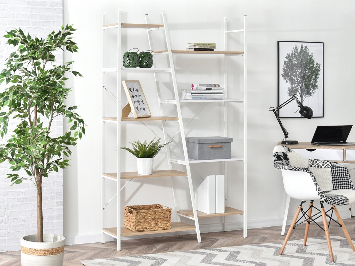 Стеллаж белый сонома Скандинавский стиль