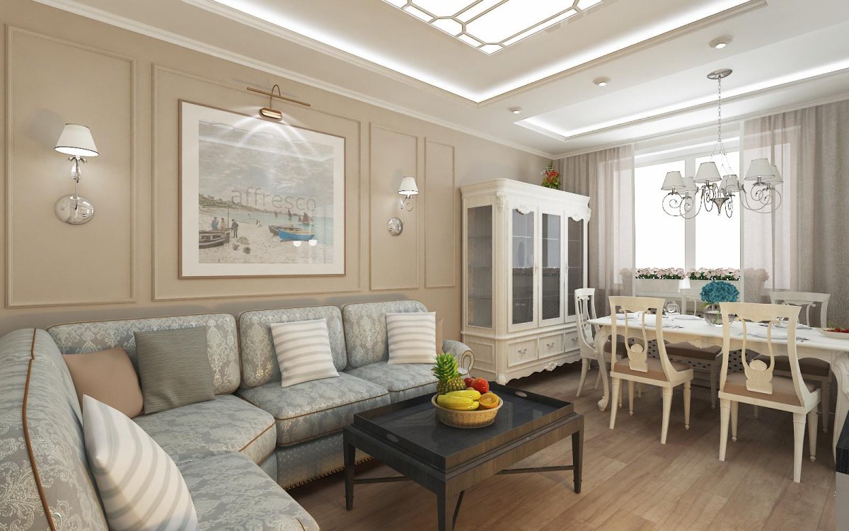 Гостиная американская Неоклассика