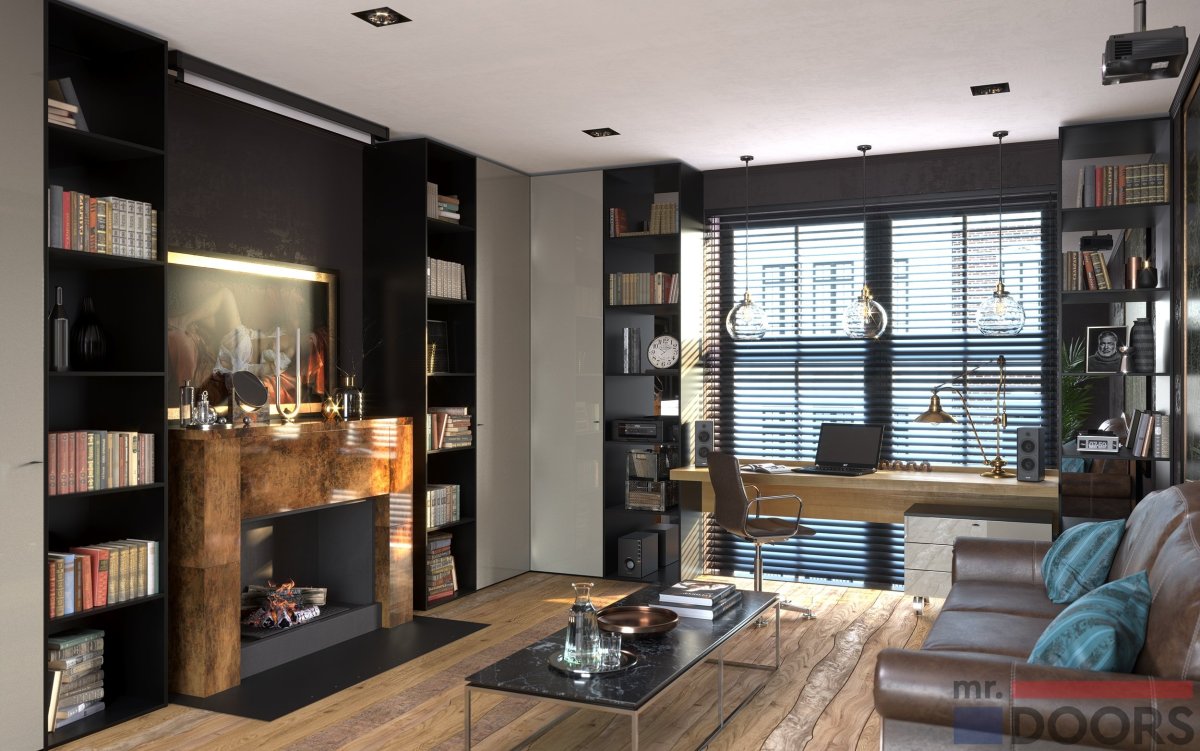 Гостиная с рабочей зоной