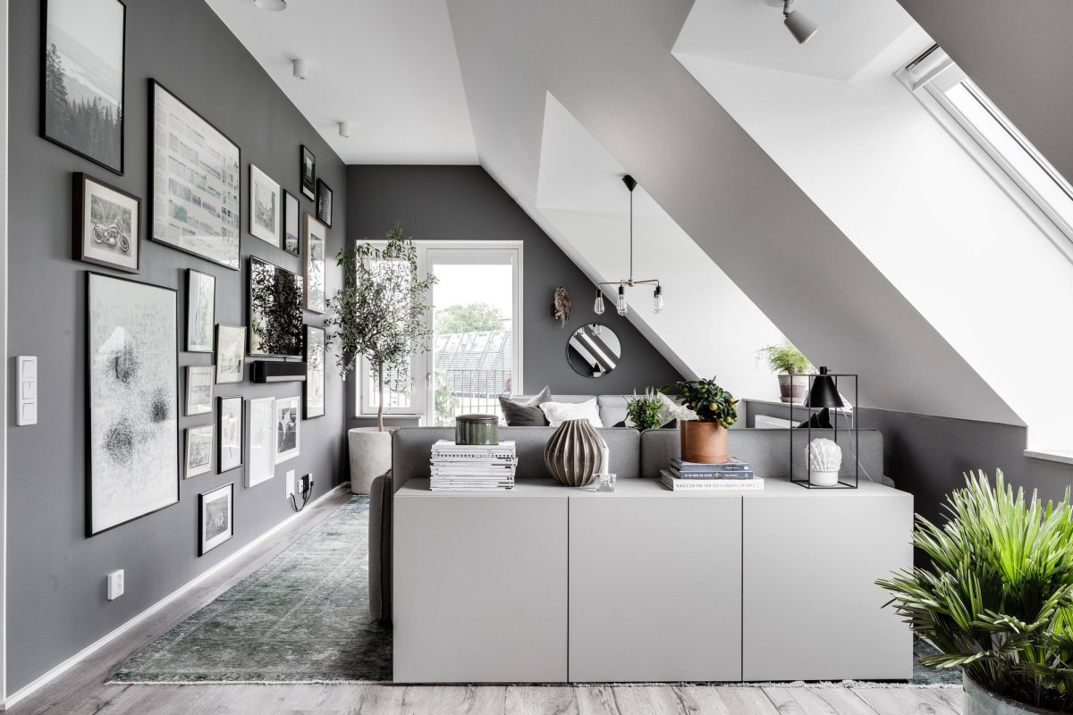 Серый интерьер