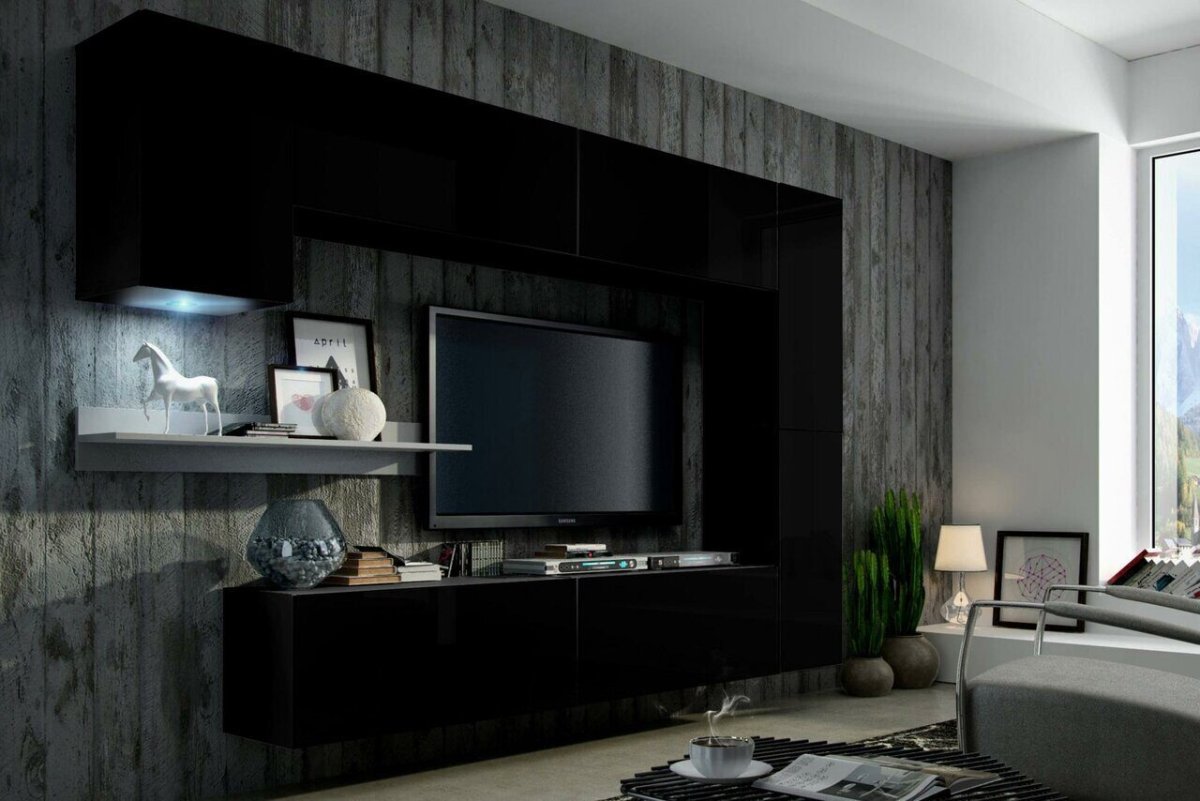 Полки в зал в современном стиле