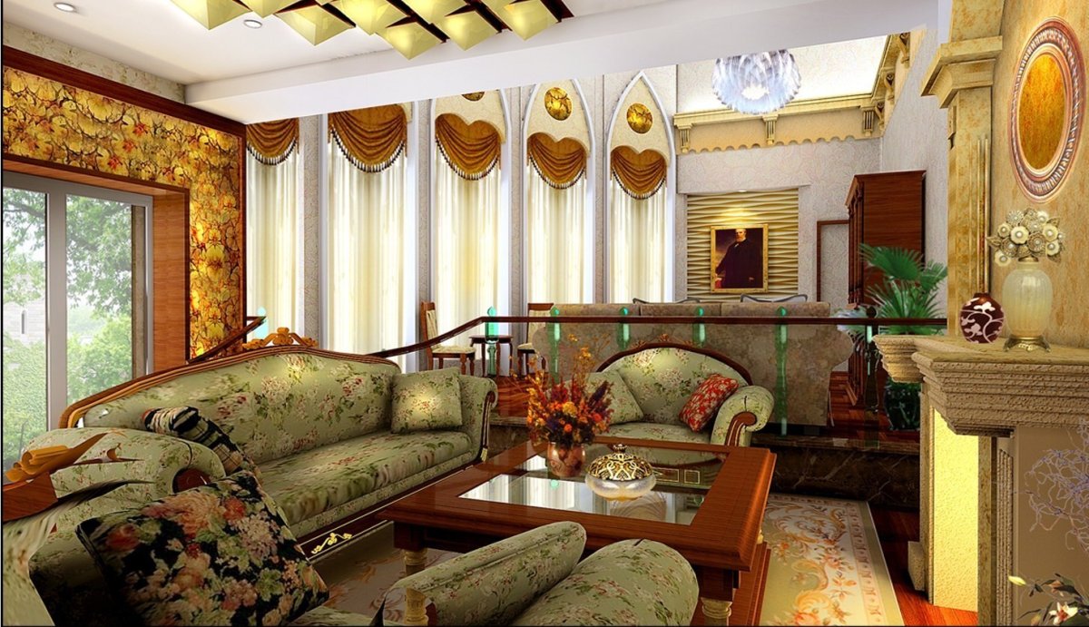 Интерьер стиль Византия гостиная