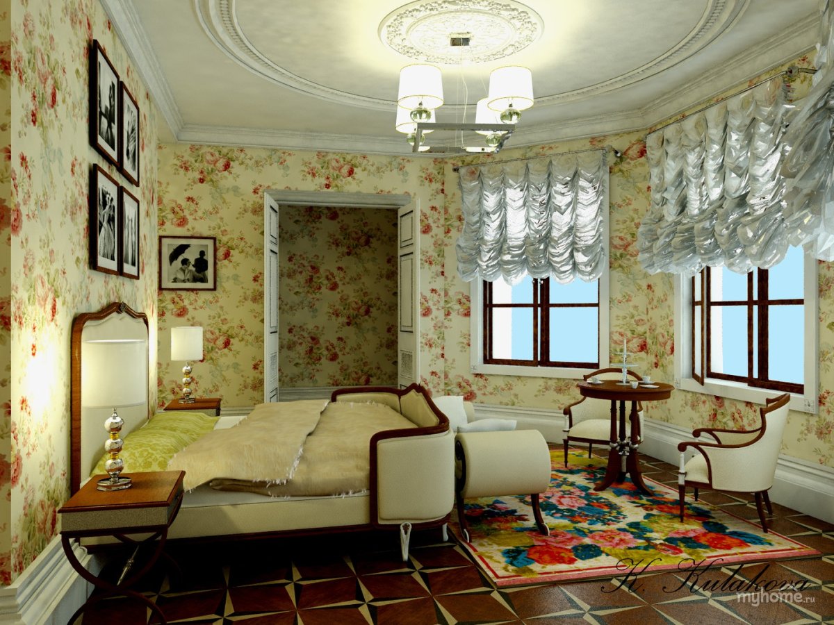 Английский стиль в интерьере спальни