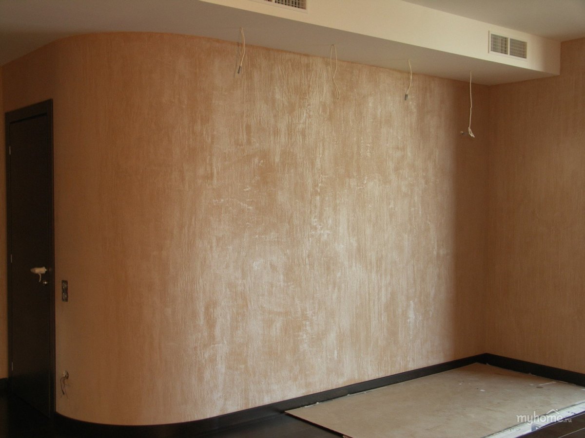 Штукатурка короед в интерьере