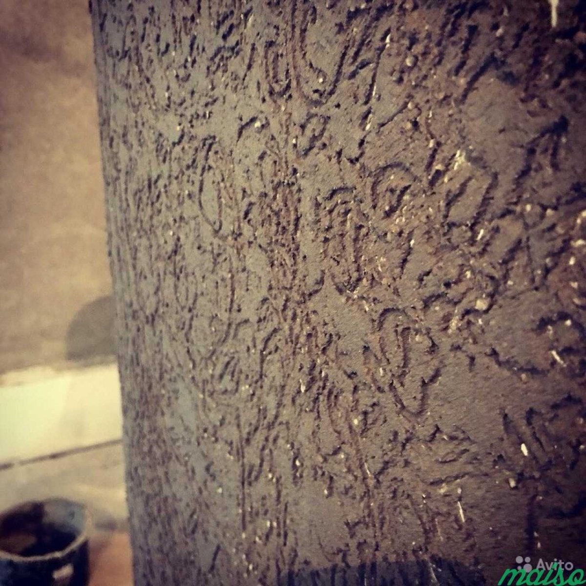 Штукатурка короед на балконе