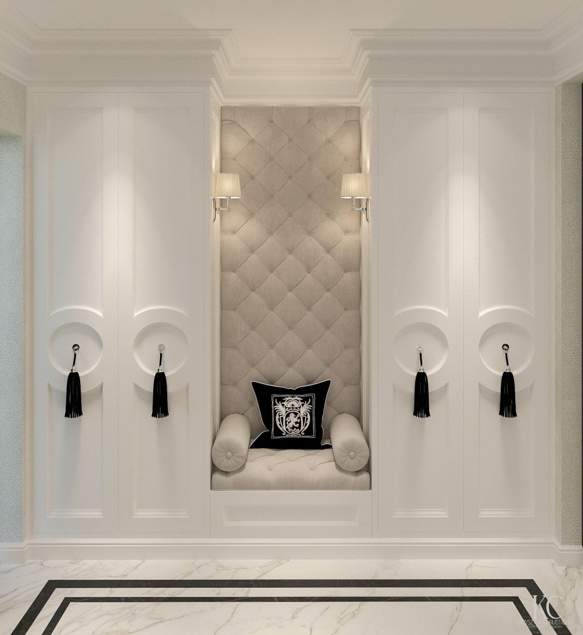 Прихожая с мягкой панелью