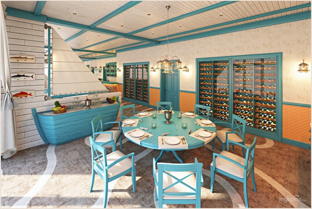 Кафе в морском стиле